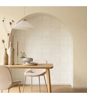 Papier peint Caselio - Delicacy blanc et or - 10656