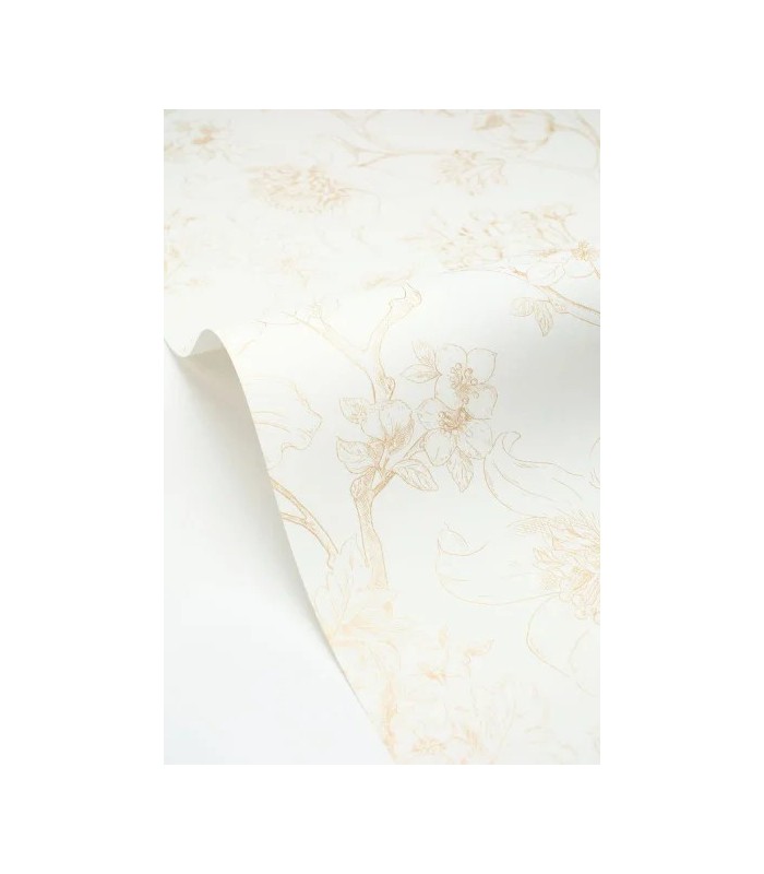 Papier peint Caselio - Silent Garden blanc et or - 10707