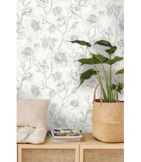 Papier peint Caselio - Silent Garden noir - 10707
