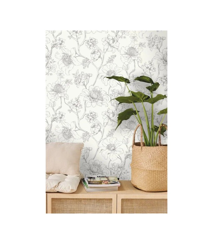 Papier peint Caselio - Silent Garden noir - 10707