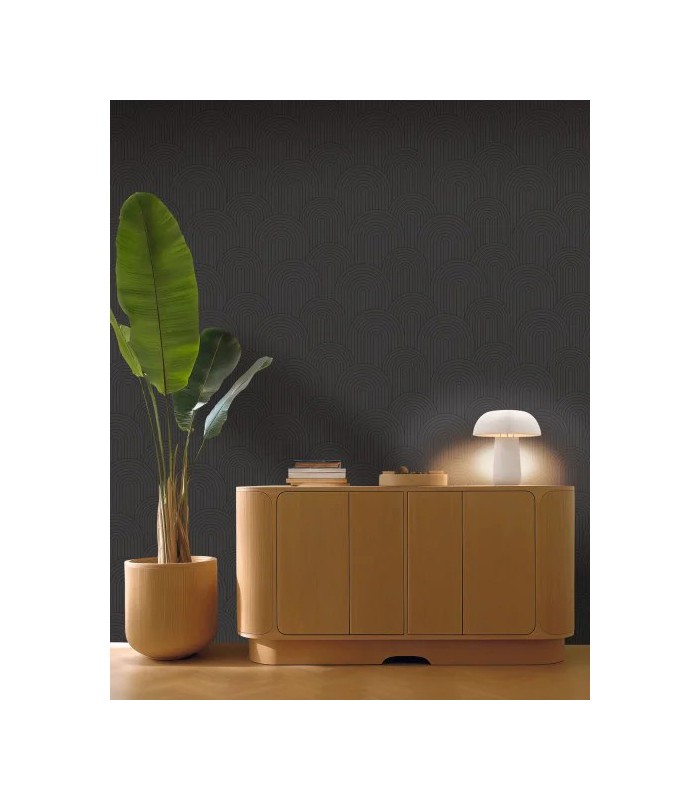 Papier peint Caselio - Curved Line noir - 10711