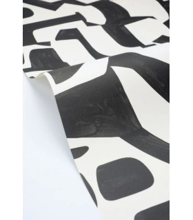 Papier peint Caselio - Broken Pattern noir et blanc - 10712
