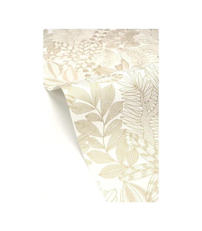 Papier peint Caselio - Golden Jungle blanc et or - 10716