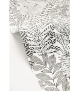 Papier peint Caselio - Golden Jungle noir et blanc - 10716