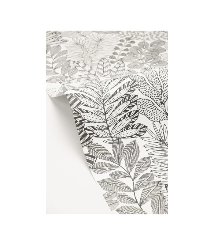 Papier peint Caselio - Golden Jungle noir et blanc - 10716