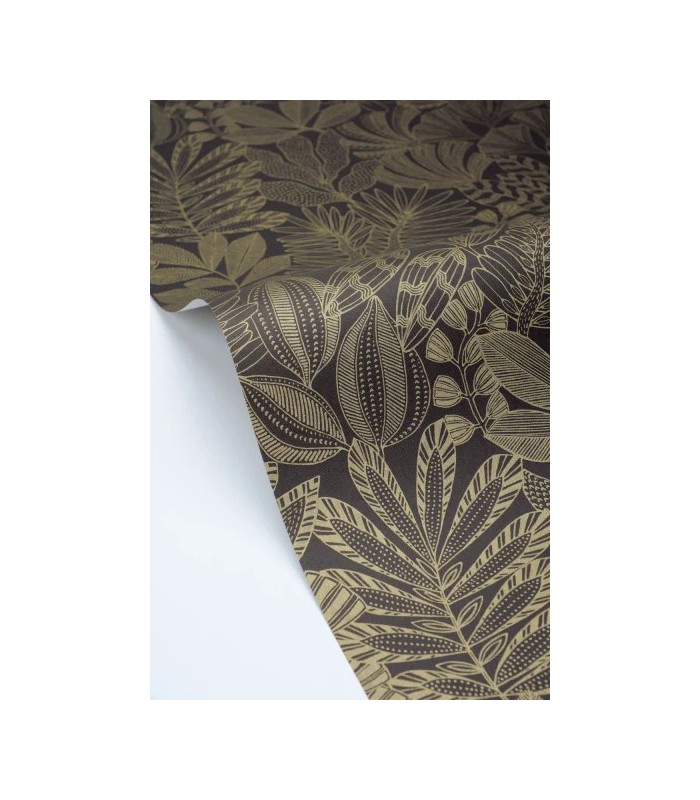Papier peint Caselio - Golden Jungle noir or - 10716