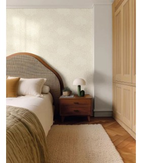 Papier peint Caselio - Bloom Reverie blanc doré - 10717