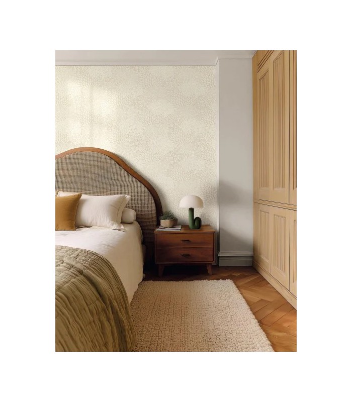 Papier peint Caselio - Bloom Reverie blanc doré - 10717