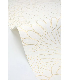 Papier peint Caselio - Bloom Reverie blanc doré - 10717