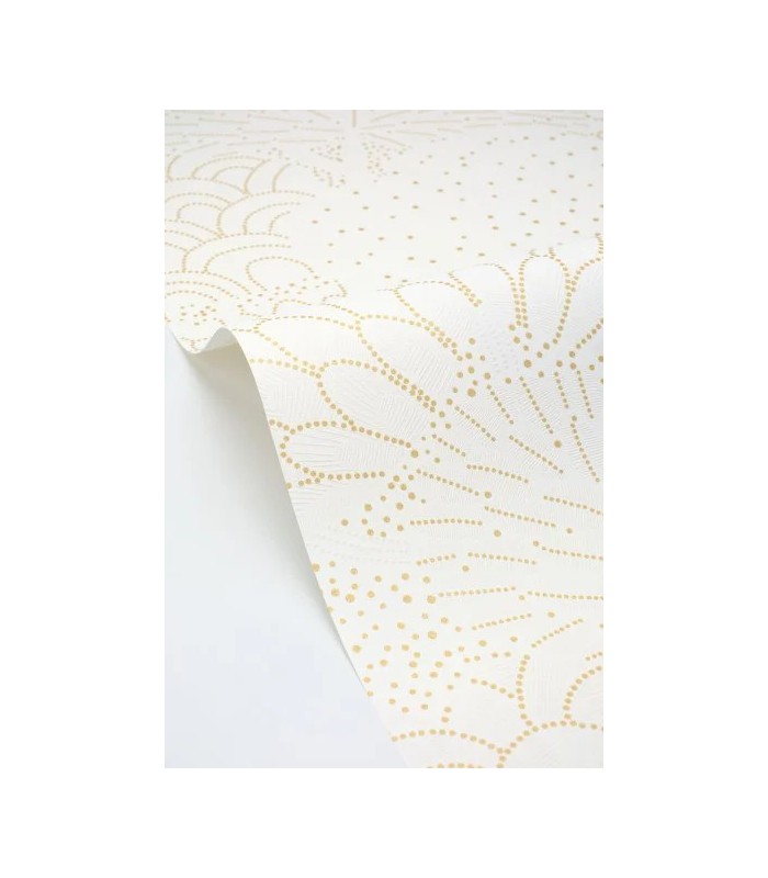 Papier peint Caselio - Bloom Reverie blanc doré - 10717