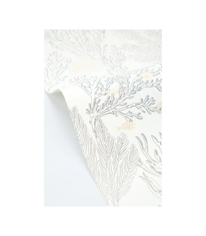 Papier peint Caselio - Deep Abyss blanc noir or - 10719