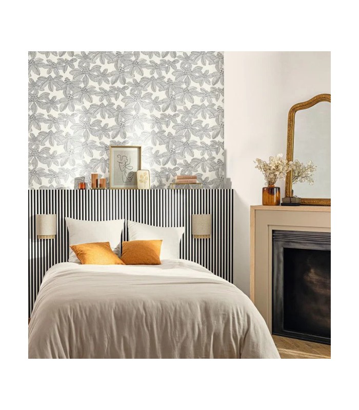 Papier peint Caselio - Talea noir blanc - 10667