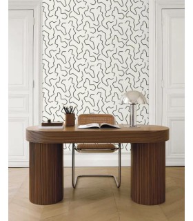 Papier peint Caselio - Art Line noir et blanc - 10710