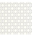 Papier peint Caselio - Hexaline noir blanc or - 10713