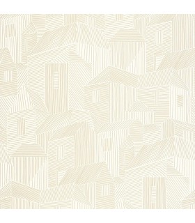 Papier peint Caselio - Village blanc doré - 10718