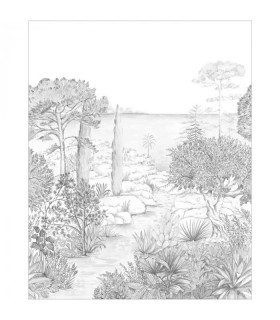 Panoramique Caselio SOUTHERN PAINTING NOIR/BLANC 200x280 10471 PANW4