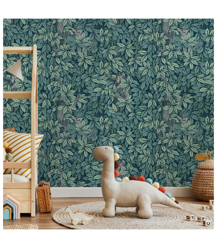 Papier peint FOGLIE E SCIMMIE - Collection FORNASETTI SENZA TEMPO 2 - COLE&SON - REF 123/10046