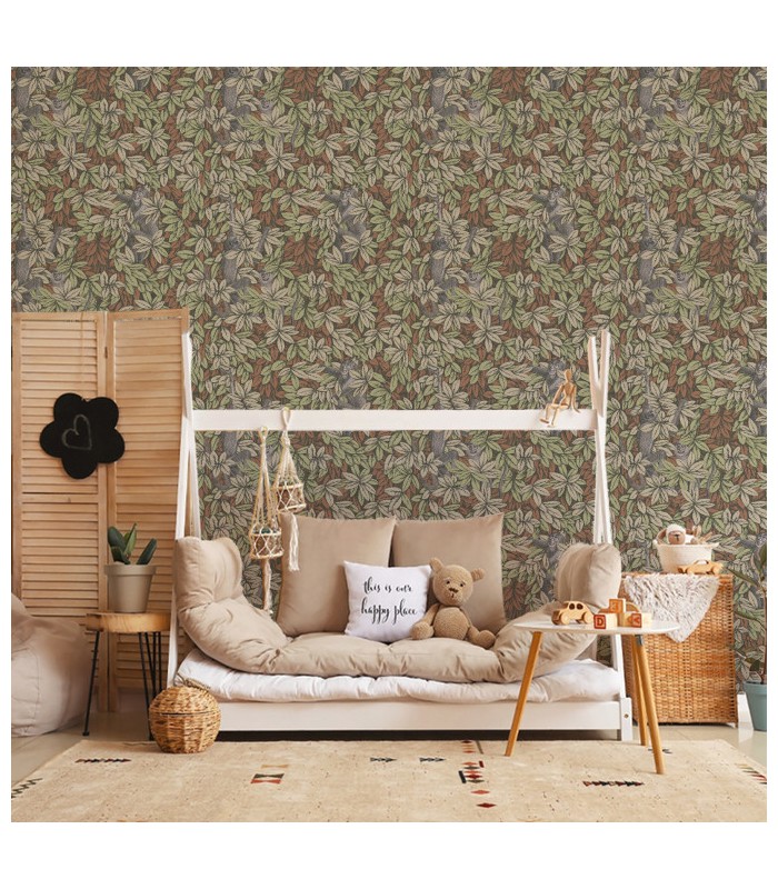 Papier peint FOGLIE E SCIMMIE - Collection FORNASETTI SENZA TEMPO 2 - COLE&SON - REF 123/10047