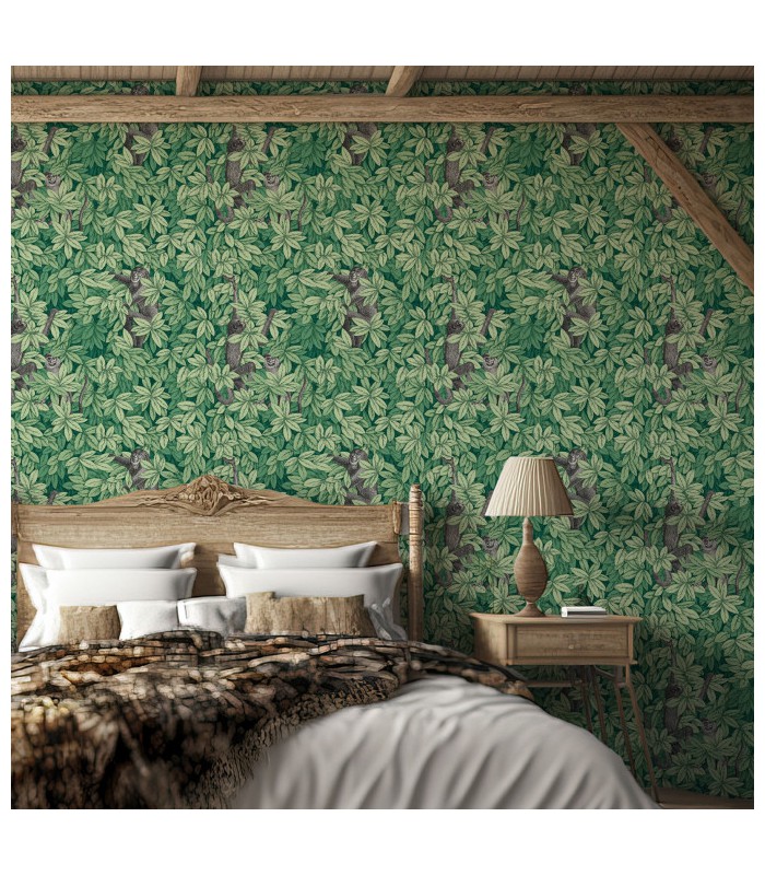 Papier peint FOGLIE E SCIMMIE - Collection FORNASETTI SENZA TEMPO 2 - COLE&SON - REF 123/10049