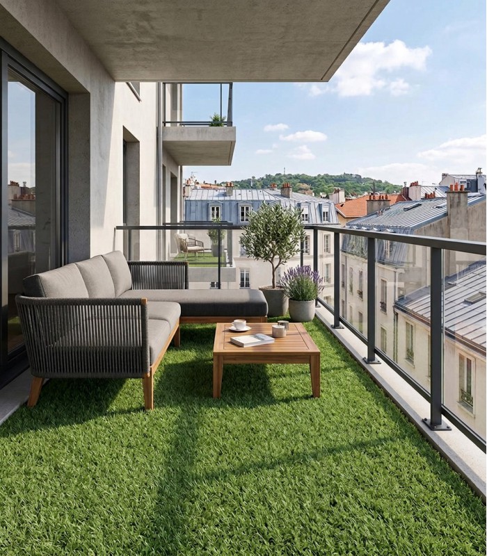 Gazon synthétique 8mm - TIGER - à la coupe sur mesure - Largeur 2 mètres