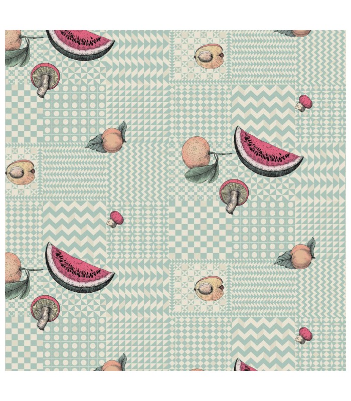 Papier peint FRUTTA E GEOMETRICO - Collection FORNASETTI SENZA TEMPO 2 - COLE&SON - REF 123/6029