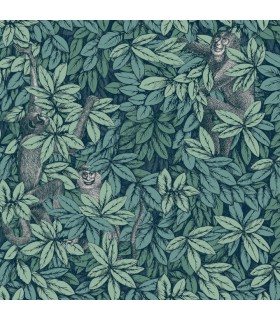 Papier peint FOGLIE E SCIMMIE - Collection FORNASETTI SENZA TEMPO 2 - COLE&SON - REF 123/10046