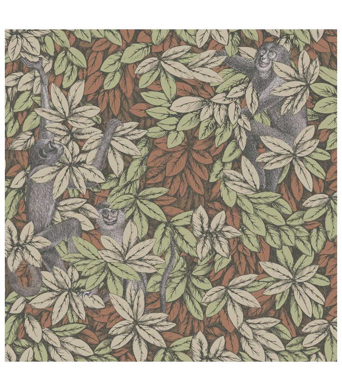 Papier peint FOGLIE E SCIMMIE - Collection FORNASETTI SENZA TEMPO 2 - COLE&SON - REF 123/10047