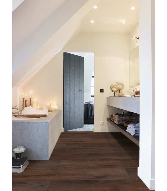 Parquet stratifié Ocean+ Lame XL - Gyant Warm Brown 1125 - Résistant à l'eau - 2038 x 241 x 12 mm