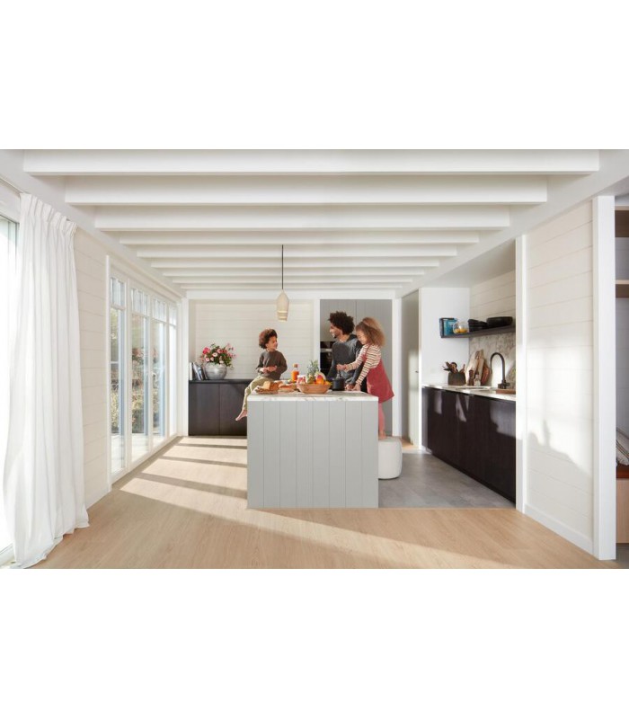 Parquet stratifié Ocean+ 8V4 - Charme Light Natural - Résistant à l'eau - 1288 x 190 x 8 mm