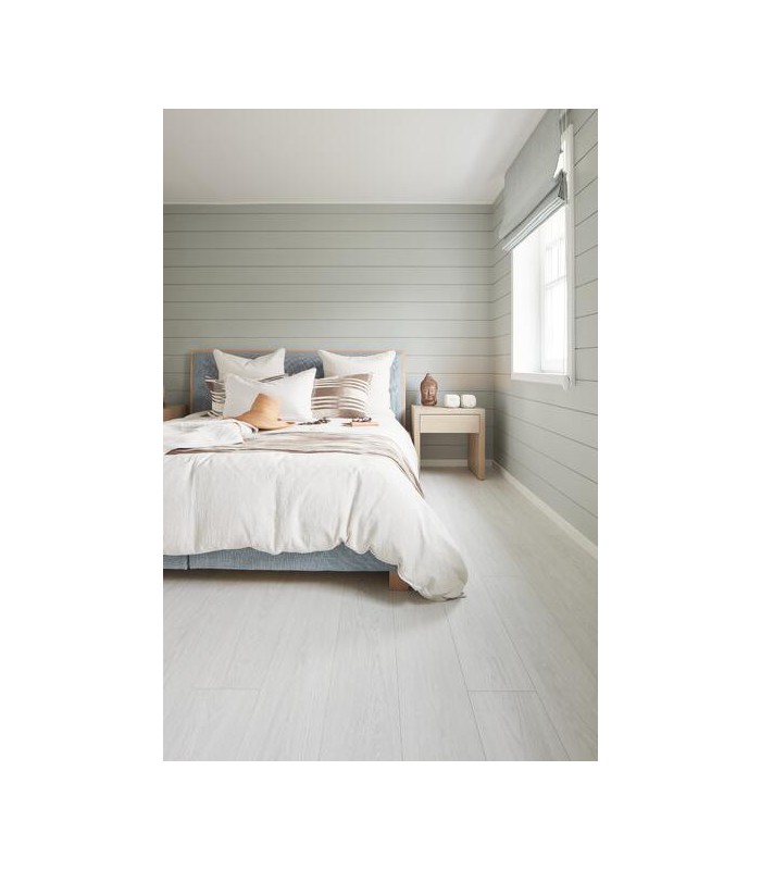 Parquet stratifié Ocean+ 8V4 - Charme White - Résistant à l'eau - 1288 x 190 x 8 mm