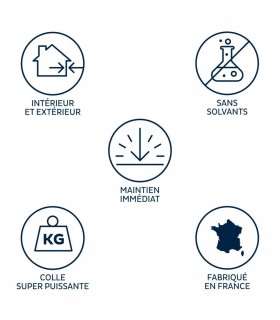 Bostik Colle pour mur spécial lames décoratives PVC