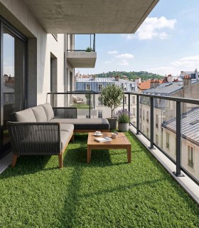 Gazon synthétique 8mm - TIGER - à la coupe sur mesure - Largeur 2 mètres