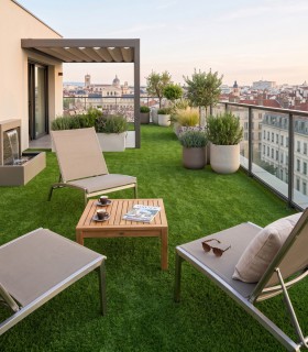 Gazon Synthétique 42mm - BELHARRA - à la coupe sur mesure - Largeur 4 mètres