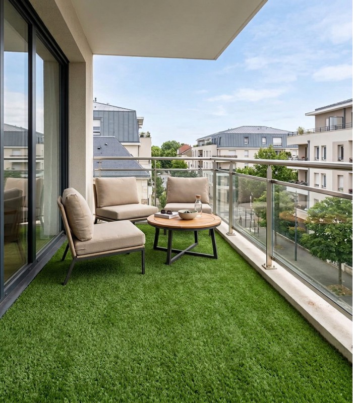 Gazon synthétique 7mm - PRACTICE - à la coupe sur mesure - Largeur 2 mètres