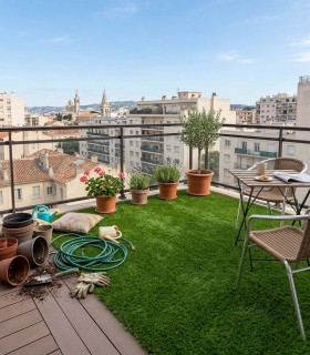 Gazon synthétique 48mm - PRINCESS - à la coupe sur mesure - Largeur 2 mètres