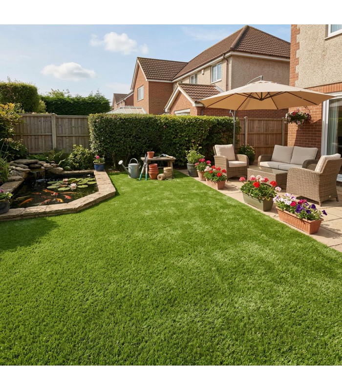 Gazon Synthétique 43mm - WEMBLEY - à la coupe sur mesure - 100% recyclable - Largeur 2 mètres
