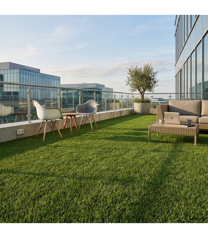 Gazon Synthétique 38mm - PARK - à la coupe sur mesure - 100% Recyclable - Largeur 4 mètres