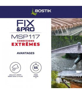BOSTIK FIX&PRO MSP117 COND EXTREMES TUBE 150ML BLANC