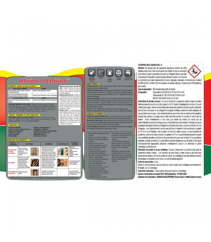 Xylophene Multi Usages Evo+ - Traitement bois insecticide fongicide