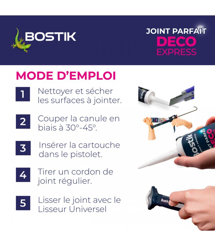 Bostik Mastic acrylique Parfait Déco Express 310 ml