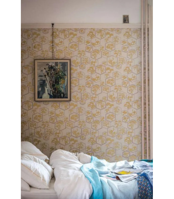 Papier Peint SHOUCHIKUBAI - REF 45-02 - CORE METALLISE FARROW&BALL