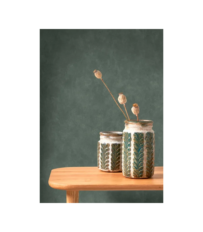 Papier peint VALLAURIS VERT CYPRES - Collection Échappée Belle - CASADECO - Réf.ECHA89857505