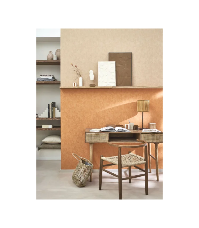 Papier peint VALLAURIS CAFE LATTE - Collection Échappée Belle - CASADECO - Réf.ECHA89851424