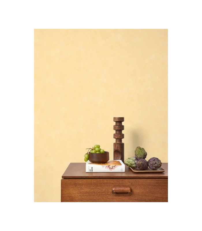 Papier peint VALLAURIS JAUNE CITRONNADE - Collection Échappée Belle - CASADECO - Réf.ECHA89852121