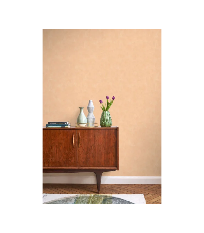 Papier peint VALLAURIS ABRICOT - Collection Échappée Belle - CASADECO - Réf.ECHA89853232