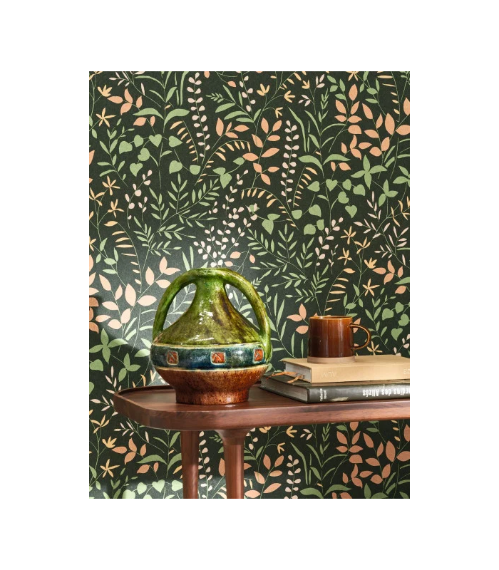 Papier peint  LA BASTIDE VERT FORÊT - TERRACOTTA - Collection Échappée Belle - CASADECO - Réf.ECHA89837808