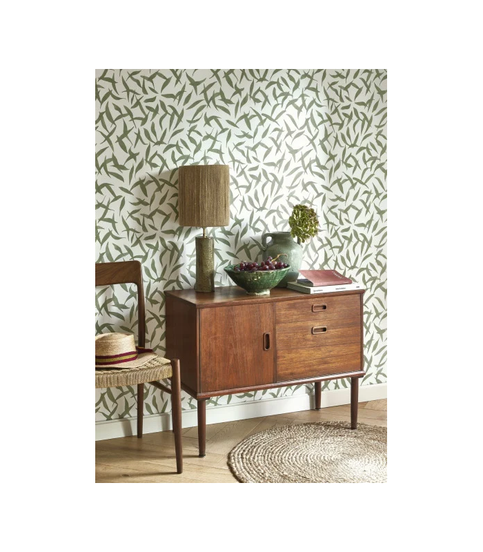 Papier peint  CLOS DES OLIVIERS VERT PIN - Collection Échappée Belle - CASADECO - Réf.ECHA89847447