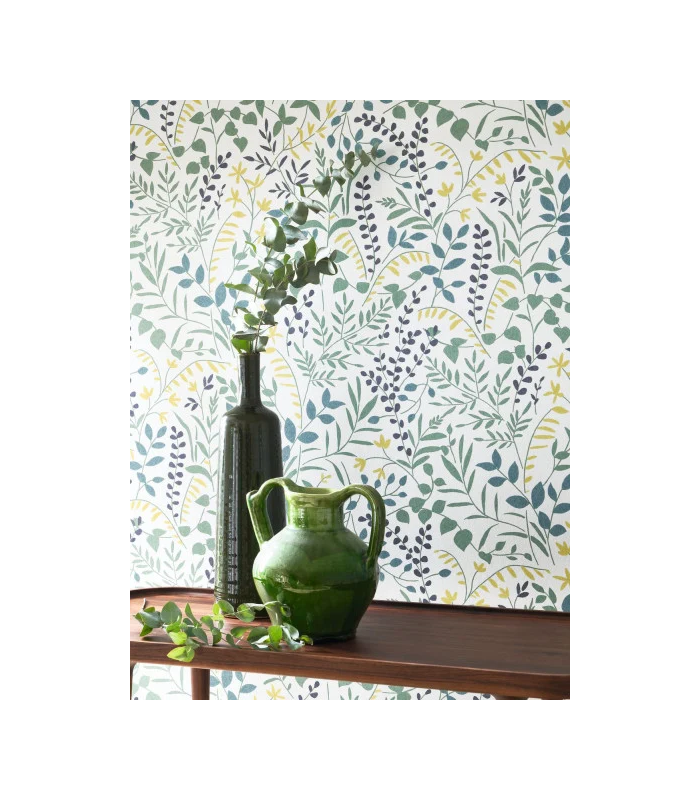 Papier peint  LA BASTIDE BLEU MEDITERRANEE - ANIS - Collection Échappée Belle - CASADECO - Réf.ECHA89836424