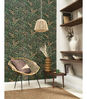 Papier peint  LA BASTIDE VERT FORÊT - TERRACOTTA - Collection Échappée Belle - CASADECO - Réf.ECHA89837808