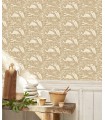 Papier peint EUPHRATE BEIGE RAPHIA - Collection Babylone - CASADECO - Ref. BBLN89731961